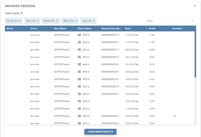 13- Archived sessions