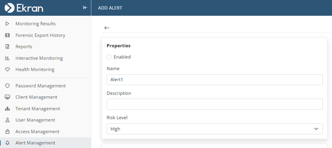 ADD ALERT page (SHORT)