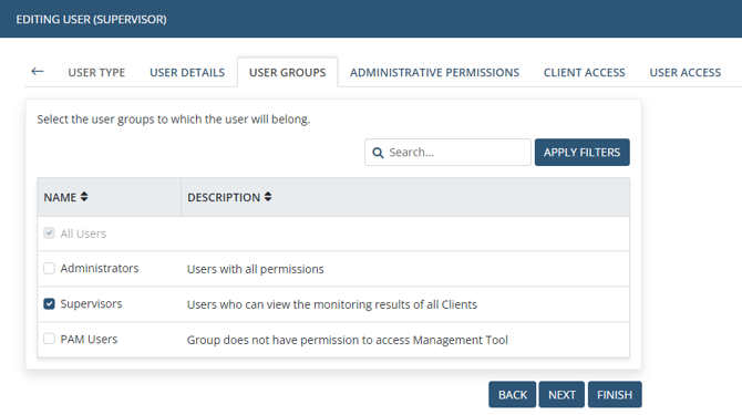 ADDING new user1 - user groups