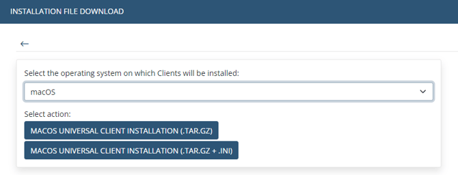 Installation file download (MACOS)